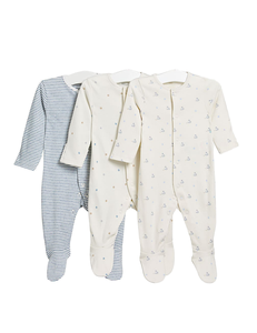 Pijama de Algodón de Manga Larga para Bebé, Suave y Cálido, Color Verde Turquesa, Mono para Bebé, Transpirable y Cómodo, Conjunto de Pijama para Recién Nacido - Product Image 1