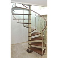 Escalier intérieur en spirale personnalisé à prix départ usine avec marche en bois de chêne massif de 80mm et escalier en spirale