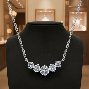 S925 1.7 Karat D Moissanite collana donna sorriso semplice femminile sette principessa ciondolo matrimonio adatto <span class=keywords><strong>925</strong></span> argento Sterling - Product Image 3