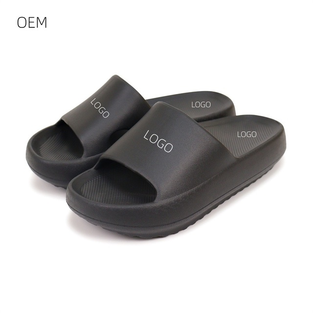 Custom Logo 3.5cm Thick-soled Comfy Summer for Slippers Open Toe Anti-slip for Women Men for Home Spa Hotel Bathroom Use Wholesa