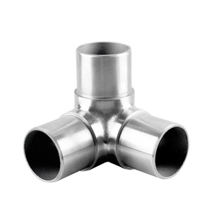 ข้อต่อท่อสแตนเลส 304 316 แบบกลม งอ 90 องศา สำหรับราวบันได - Product Image 1