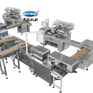 Automatic Biscuit Stacking Feeding Creaming Biscuits cookies Counting sandwiching Packing Line For Biscuit plant
