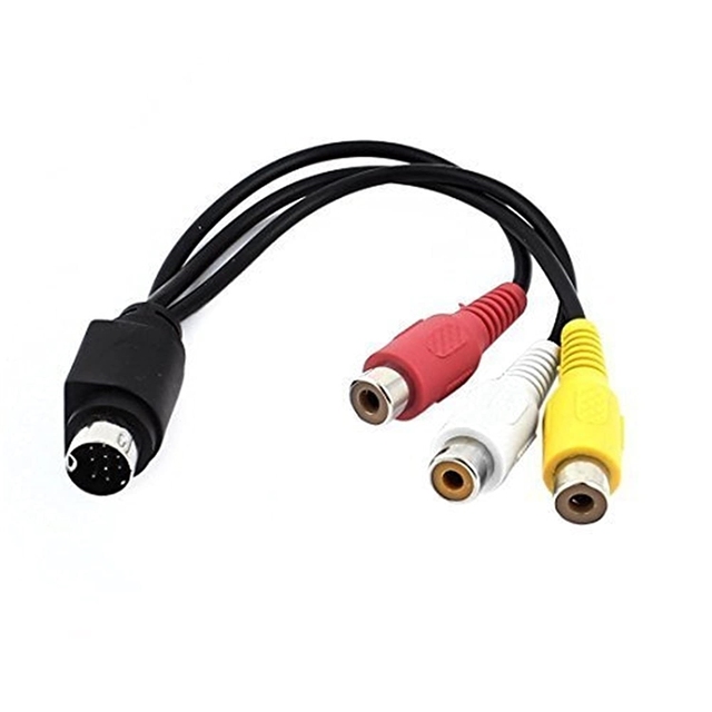 Hot Selling 4 8 9 Pin Mini Din to RCA Cable Mini Din AV S-Video 3 RCA Female Coaxial for Laptop PC TV Monitor Speaker DVD Player