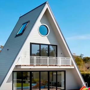 Maison triangulaire en acier préfabriquée, cabane, hôtel, resort, lodge de luxe, villa pour les vacances, glamping, <span class=keywords><strong>chalet</strong></span>, maison modulaire - Product Image 2