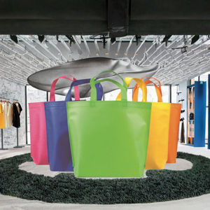 Manufacturer Wholesale Universal Clothing Advertising Bottom Nonwoven <b>Bags</b> Angled <b>Tote</b> Screen Printed <b>Recyclable</b> Patch Handle - Product Image 3