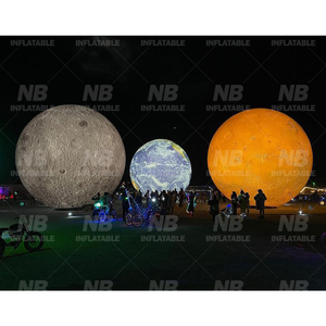 Festival Decorating Large Inflatable Moon <b>Balloon</b> Solar System Planet Ball Inflatable Moon Festival Decorating Large Inflatable - Product Image 2