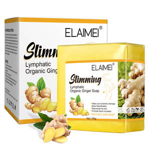 ELAIMEI Ginger Bar sapone idratante pulizia profonda efficace sapone da bagno disintossicazione linfatica zenzero biologico sapone dimagrante naturale - Product Image 6