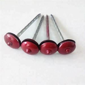 Clavos para techos de material de hierro tipo vástago de giro clavos para techos coloridos con hilo y arandela - Product Image 5