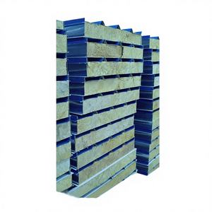 <span class=keywords><strong>Panel</strong></span> Sándwich de Lana de Roca Metálica Económico para Paredes de Talleres, Diseño Moderno, Aislamiento Térmico y Fácil Instalación - Product Image 1