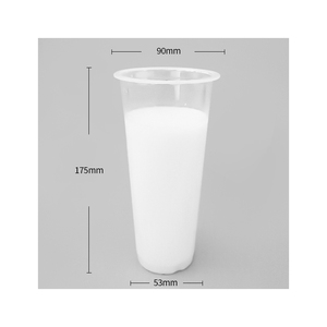 700Ml Milk Tea PET Cup Blister Custom Logo Bubble Tea Juice Plastic Cup