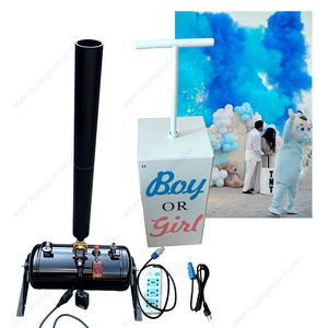 Confettis Streamer <span class=keywords><strong>Baby</strong></span> <span class=keywords><strong>Shower</strong></span> Machine Compresseur Air ou Co2 Blaster Couleur Fumée Poudre Canon Tnt Sexe Révéler Bombe - Product Image 2