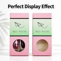 Boîte à vernis à ongles en carton écologique, pliable, pour cosmétiques, parfums, produits de soin de la peau, emballage d'huile à ongles