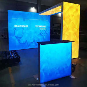 Chất lượng cao 10x10 thiết lập xách tay <span class=keywords><strong>LED</strong></span> Booth có thể gập lại triển lãm thương mại thiết bị hiển thị ánh sáng Hộp Triển Lãm Đứng - Product Image 3