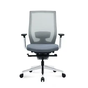 工厂批发价格行政电脑办公椅灰色网状躺椅办公室经理办公椅