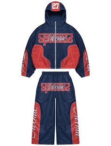Chándales Unisex con Capucha, Manga Larga, Cierre Frontal con Cremallera, Estampado de Letras, Transpirables, de Poliéster, Ropa Urbana, Otoño, Corte Regular para Adultos - Product Image 4