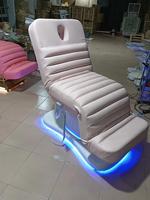 Table de massage rose moderne de luxe lit d'épilation faciale électrique cosmétique lit de cils de salon de beauté incurvé à vendre