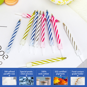 Bougies d'anniversaire spirales colorées magiques à réallumage automatique, bougies rigolotes à souffler et à réallumer, idéales pour le Nouvel An - Vente chaude directe usine - Product Image 4