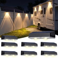 Lampe murale solaire extérieure IP65 étanche, LED blanc chaud 3500K, éclairage de jardin, terrasse, cour, paysage