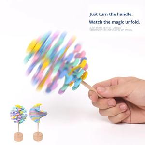 Giocattolo interattivo con asta rotante in legno <span class=keywords><strong>per</strong></span> bambini da 4 a 6 anni, unisex, antistress - Product Image 1