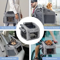 Chien Vélo Panier Transporteur Pet Vélo Avant Transporteur Sac À Dos pour Vélo Équitation Pliable Amovible