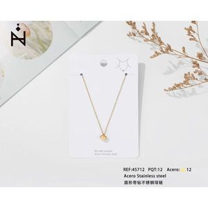 Collana con ciondolo in cristallo, placcata oro, catena a serpente in acciaio inossidabile, gioielli minimalisti da donna - Product Image 3