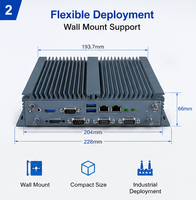 Boîtier PC industriel mini ITX sans ventilateur Domify Stock, châssis en aluminium, I/O personnalisé, OEM ODM DM20