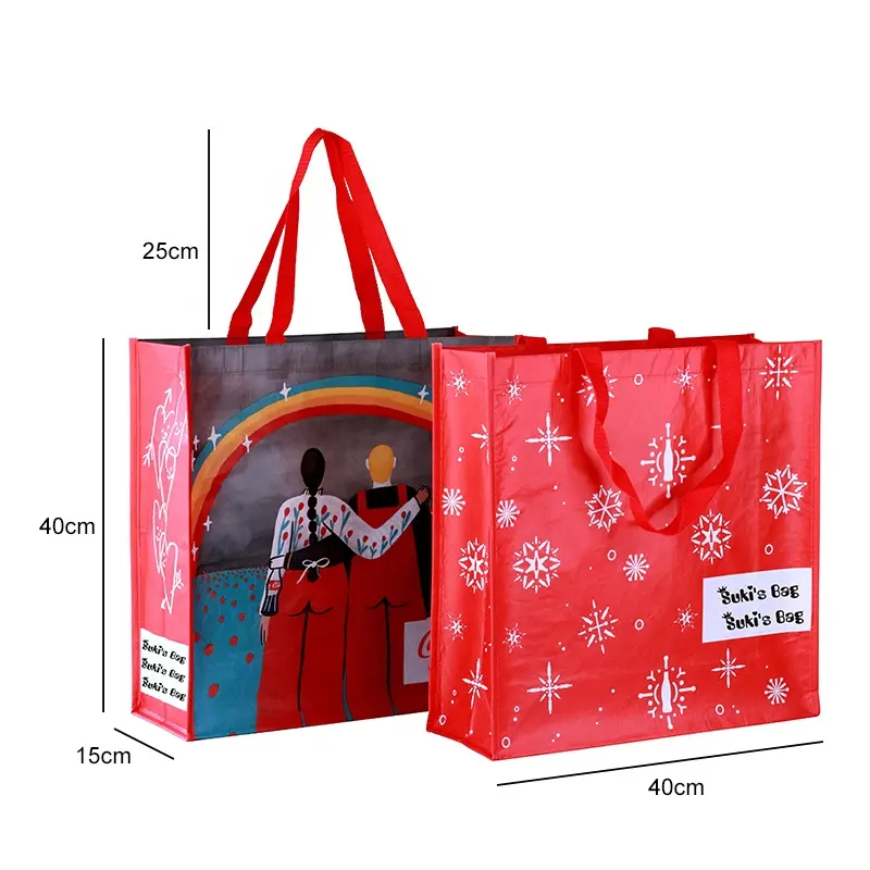 Borsa della spesa riutilizzabile di qualità non tessuta promozionale rpet shopping bag, BSCI factory eco RPET bag per lo shopping