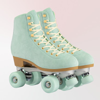 Location de patins à roulettes respirants en PU pour adultes, double rangée, quad, rouleau clignotant à la mode pour les amateurs de skate