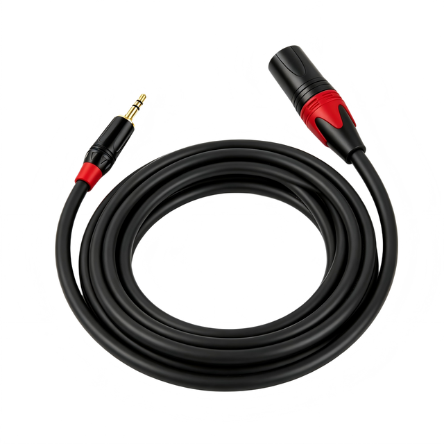 OEM HIFI 3.5mm Mono 1/8 XLR/Male-Female Stereo 3PIN Twisted Pair Audio Cable PVC Jacket Copper Conductor for Amplify MP3 Speaker