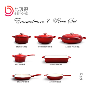 Ustensiles de cuisine classiques en <span class=keywords><strong>fonte</strong></span> émaillée <span class=keywords><strong>allant</strong></span> <span class=keywords><strong>au</strong></span> <span class=keywords><strong>four</strong></span> Casserole en métal durable avec couvercle coloré Fabriqué par des ustensiles de cuisine en <span class=keywords><strong>fonte</strong></span> - Product Image 3