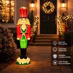 Soldes Exceptionnelles : Figurines en Plastique Stables avec LED Intégrées, Statues Moulées par Soufflage, Grands Soldats Jouets en Plastique, Décorations de Noël Extérieures - Product Image 2