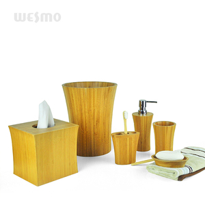 Ensemble <span class=keywords><strong>de</strong></span> <span class=keywords><strong>salle</strong></span> <span class=keywords><strong>de</strong></span> <span class=keywords><strong>bain</strong></span> en <span class=keywords><strong>bambou</strong></span> rond, accessoires décoratifs traditionnels pour <span class=keywords><strong>salle</strong></span> <span class=keywords><strong>de</strong></span> <span class=keywords><strong>bain</strong></span>, carbonisation foncée - Product Image 4