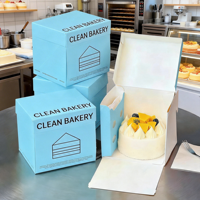 Offre Spéciale Logo Personnalisable Imprimé 5 Pouces Boîtes À Gâteau avec Fenêtre 18x18x14cm Boîte En Carton pour Boulangerie De Mariage Fête D'anniversaire