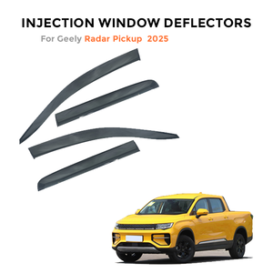 Injection Car Window Deflectors for Geely Radar Pickup 2025 Chrome Accents Luxury Easy Installation Durable PC - Product Image 1