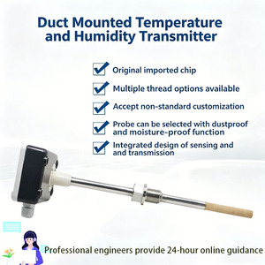 Capteur de température et d'<span class=keywords><strong>humidité</strong></span> mural professionnel, 4-20 mA/RS485, plastique ABS, sonde en acier inoxydable 304, indice de protection IP65 - Product Image 6