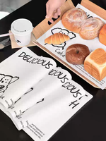 Feuilles de papier sulfurisé personnalisées imprimées quadricolore en offset, en pâte recyclée, pour l'emballage alimentaire du pain, des gâteaux, des pâtisseries et des snacks