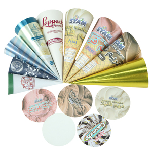 Cấp Thực Phẩm Tùy Chỉnh Dùng Một Lần <span class=keywords><strong>Ice</strong></span> <span class=keywords><strong>Cream</strong></span> Tay Áo Giấy <span class=keywords><strong>Cone</strong></span> Cup Gói Gelato <span class=keywords><strong>Cone</strong></span> Tay Áo Cốc Giấy Cones Bao Bì Cho <span class=keywords><strong>Ice</strong></span> Craem - Product Image 1