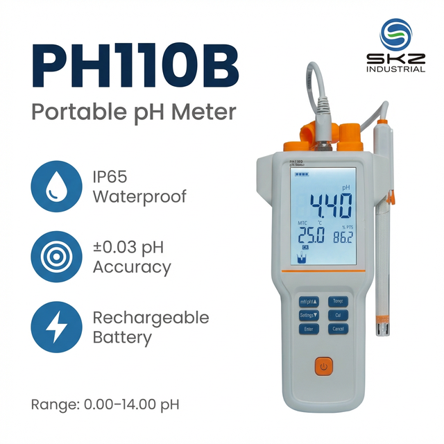 PH110B Multiparameter Analyzer IP65 Waterproof Auto-Reset Feature for Lab Industrial Field Water Quality Monitoring