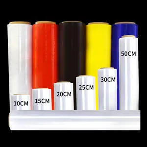 Manufacturers can customize color wrapping film stretch rate 500%, low price Blue stretch film