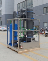 Machine à glace industrielle de 5 tonnes à haute capacité, avec moteur et pompe, stockage 500 kg/100 kg, fournie directement par l'usine