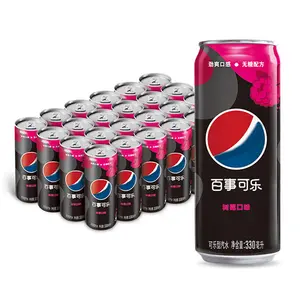 인기있는 청량 음료 peps 공장 도매 가격 캔 청량 음료 330ML 딸기 탄산 음료 이국적인 간식