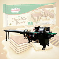 Machine d'emballage industrielle multifonctionnelle SZ-350 automatique pour gaufrettes, avec fonction de cuisson, pour emballage sous vide en flow pack type oreiller, capacité 30-120 sachets/min