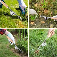Herramienta Manual de deshierbe para jardín, deshierbe de acero inoxidable resistente a la corrosión, 12 pulgadas, HW01A