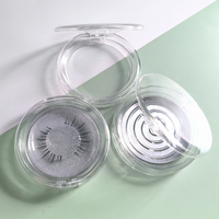 H006 Boîtier vide compact pour poudre de faux cils, emballage rond 59MM, mono-couche, pour poudre et fard à joues