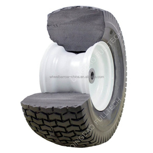 Roue de brouette extra large 16 X6.50-8 150 mm de large, pneu de remorque de brouette anti-crevaison, alésage de 25 mm, 6.50 X 8, mousse PU solide, sans crevaison - Product Image 5