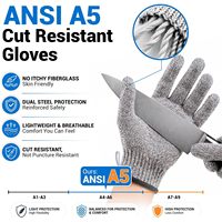 Gants de sécurité anti-coupure de qualité alimentaire pour la cuisine, pour chef, découpe de viande