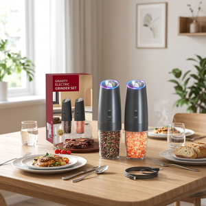 New Arrivals Gravity Plastic Ceramic <b>Pepper</b> Mill Rechargeable Salt <b>Grinder</b> Electric <b>Pepper</b> <b>Grinder</b> - Product Image 1