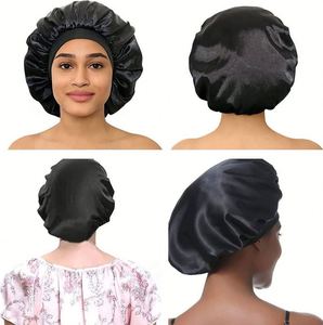 Gorro de Dormir Extra Grande de Satén para Mujer, Ecológico, Ajustable, de Lujo, con Textura Sedosa, para Tratamiento Diario del Cabello y para la Ducha - Product Image 6