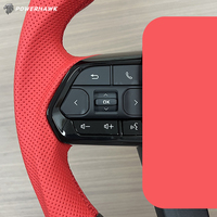 Volant en cuir rouge et fibre de carbone pour Toyota Fj Cruiser Lc200 Prado 120 150 2017 Camry Yaris Gr Hilux Tacoma N70 N80 RAV4