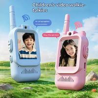 Talkie-walkie vidéo pour enfants - Interphone sans fil interactif parent-enfant pour l'extérieur avec portée de 50 km - Cadeau d'anniversaire - Radio